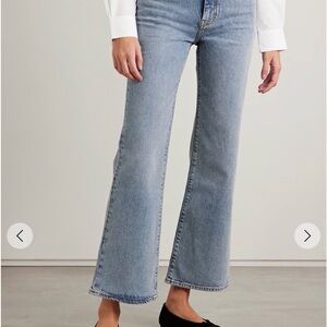 Frame, The Pixie Arrow cropped high-rise bootcut jeans